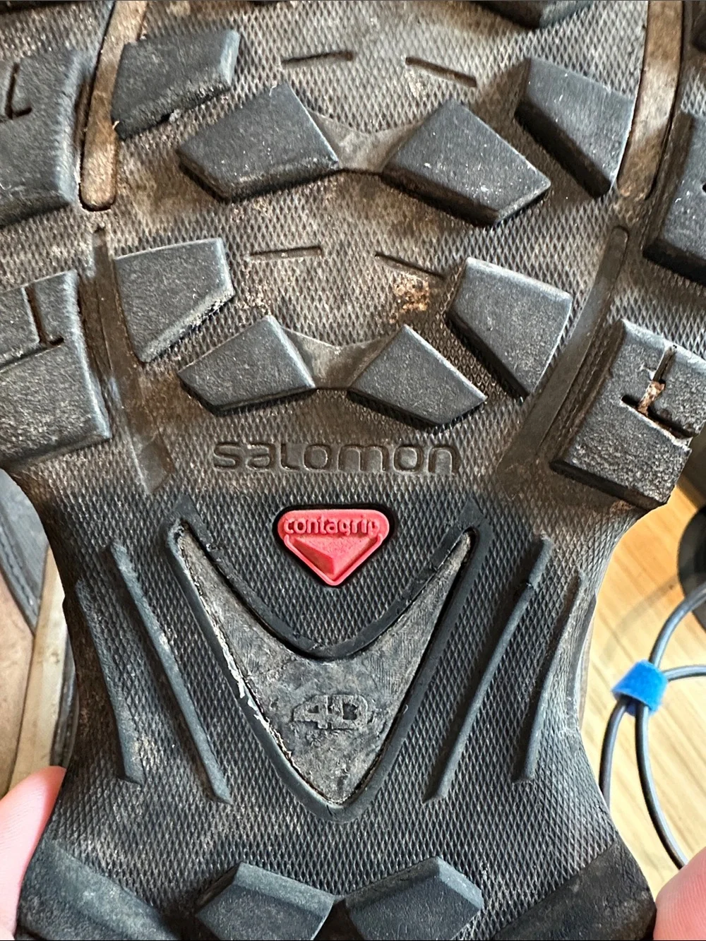 Salomon Brown and Black Men's Trail Hiking Boots - size 11